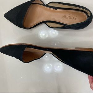 Jcrew black suede flats